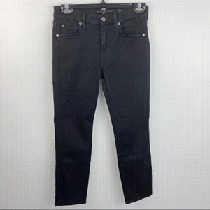 7 for all Mankind Kimmie Crop black jeans